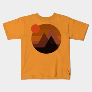 Sunset Over The Mountains Kids T-Shirt